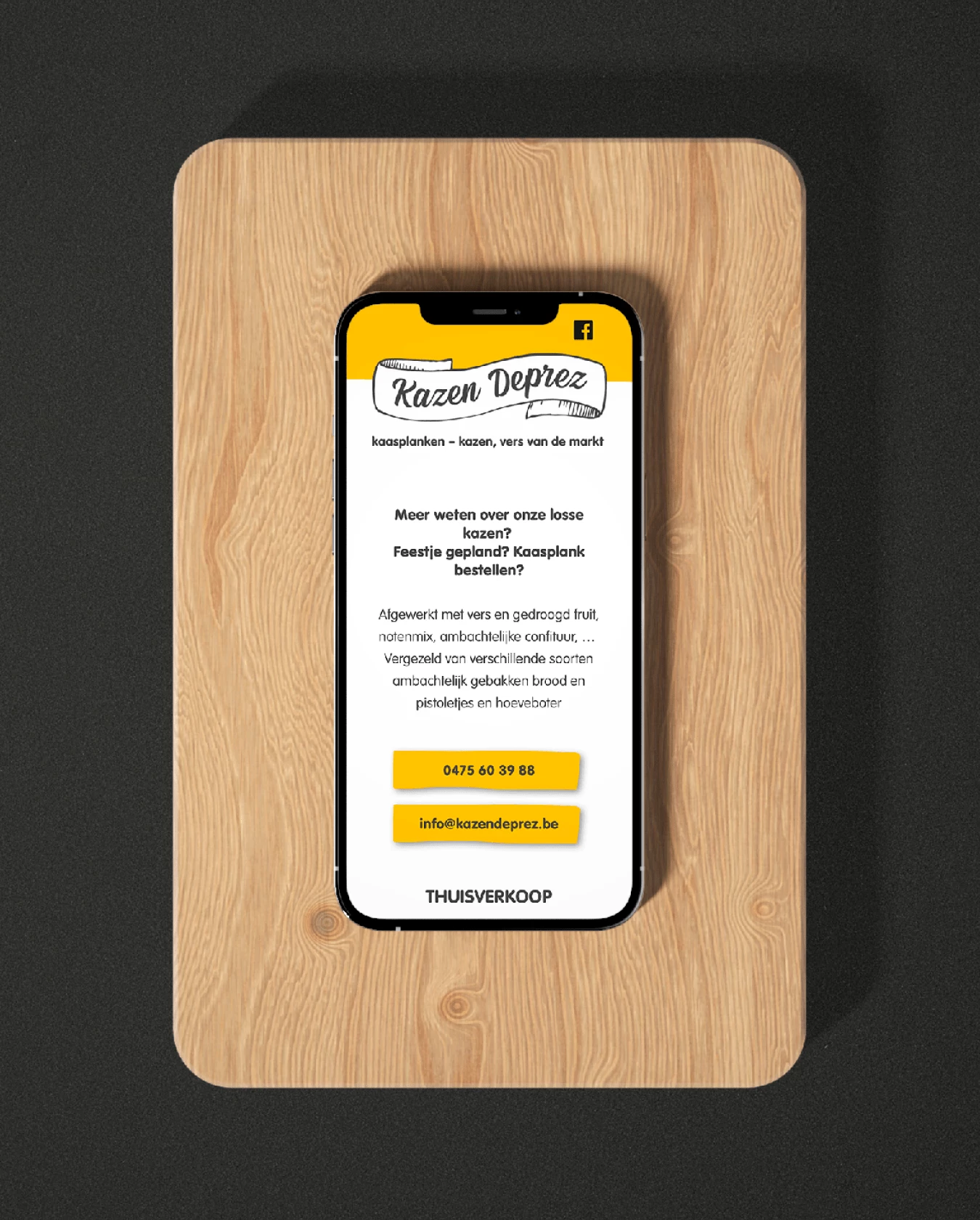 Communicatie van de bovenste (kaas)plank