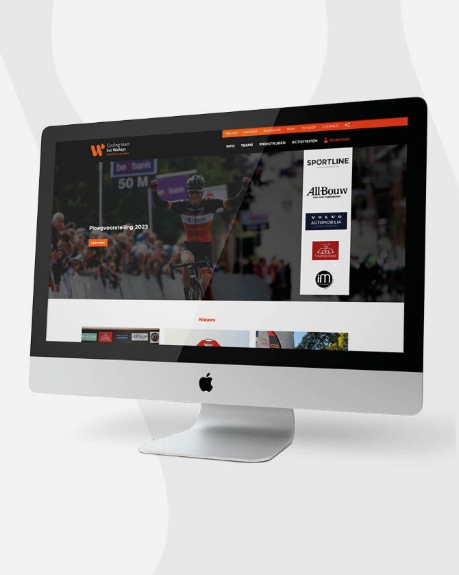 Website met webshop en login voor Jonge Renners Roeselare